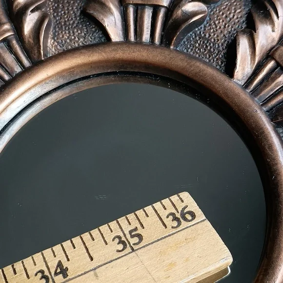 Vintage style antique round mirror - Picture 9 of 11